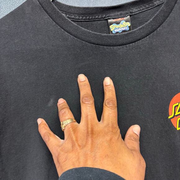 Santa Cruz Sponge Bob Shirt Nickelodeon Double Sided Skater Grunge Patrick Star - Picture 9 of 10